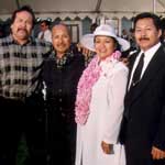 Photo of Victor, Jimmy, and Eddie Salutan and Rosalie Marquez